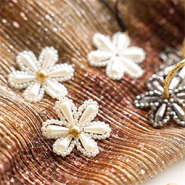 Set di ispirazione Idee per creare una parure festosa con ciondoli sfaccettati a fiore