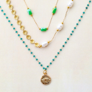 Set di ispirazione Crea collane e orecchini con jasseron in acciaio inossidabile con colori