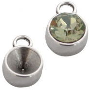 Perline di metallo DQ color argento antico Castoni di metallo DQ color argento antico