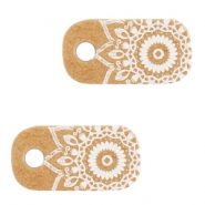 Espositori bigiotteria in cartoncino 'made with love' mandala marrone