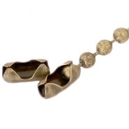 Chiusura DQ per catena a palline 2mm oro antico 