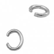 Componenti di metallo TQ anellino apribile ovale argento antico