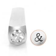 ImpressArt punzoni simboli 6 mm simbolo e-commerciale argento