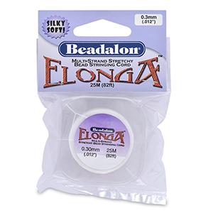 Beadalon filo infilaperle elastico Elonga diametro 0.3mm bianco