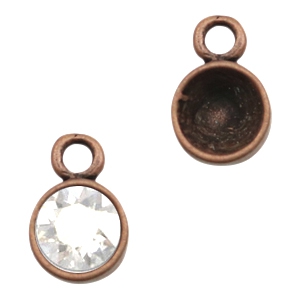 Componenti di metallo TQ castoni con un anellino per chaton SS39 rame (privo di nichel)