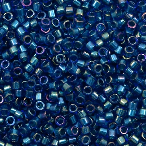 Perline Miyuki Delica 11/0 Emerald lined cobalt AB DB-1763