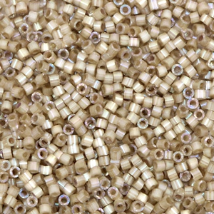 Perline Miyuki Delica 11/0 Silk satin dyed smokey quartz brown DB-680