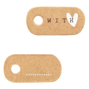 Espositori bigiotteria in cartoncino 'with &hearts;' marrone