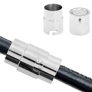 Componenti in acciaio inossidabile chiusura magnetica &Oslash;8mm argento antico
