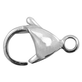 Componenti in acciaio inossidabile chiusura moschettone 15 mm argento antico