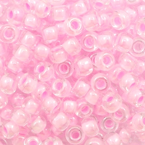Rocailles Miyuki 8/0 Pink lined crystal 6 - 207