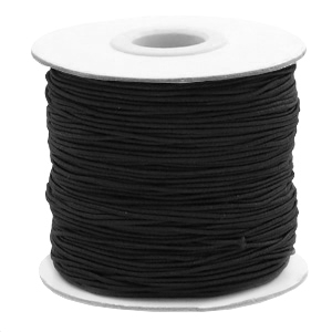Filo elastico colorato 1 mm nero