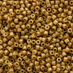 Perline Miyuki Delica 11/0 Duracoat opaque dyed toast yellow DB-2110