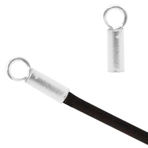 Componenti in argento 925 terminali 1mm argento