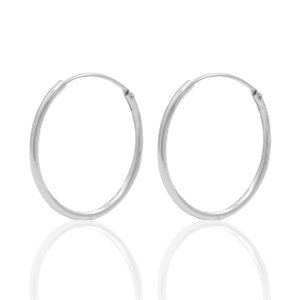 Componenti in argento 925 orecchini a cerchio 18mm argento