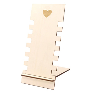 Espositore per bigiotteria di Bamb&ugrave; 'heart' naturale (colore naturale di Bamb&ugrave;)