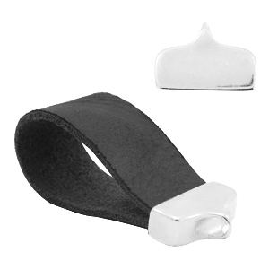 Terminali di metallo DQ &Oslash;20x5 mm con anellino argento antico (privo di nichel)