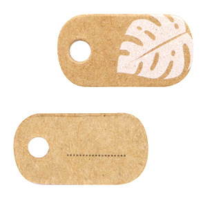 Espositori bigiotteria in cartoncino con disegno foglie marrone