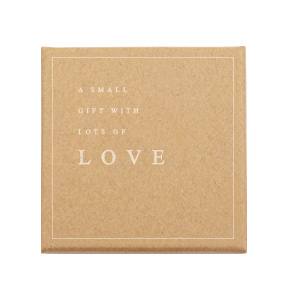 Confezione regalo 'a small gift with lots of LOVE' marrone