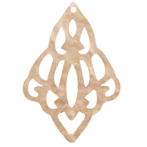 Pendenti in resina stile barocco diamante beige semolina chiaro