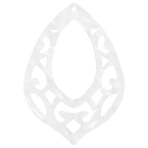 Pendenti in resina stile barocco goccia bianco vivo