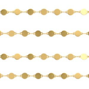 Componenti in acciaio inossidabile catena a rol&ograve; ovale piccole monete oro