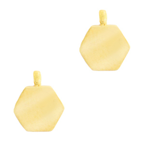 Ciondoli in acciaio inossidabile esagono oro