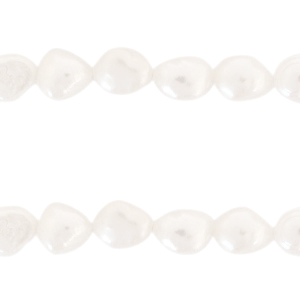 BQ Perle di acqua dolce pepita ovale 10x9mm bianco naturale