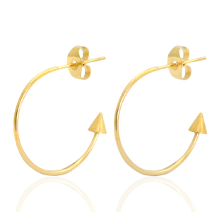 Orecchini in acciaio inossidabile a cercio oro