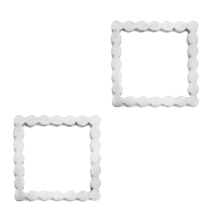 Ciondoli in acciaio inossidabile distanziatore quadrato argento