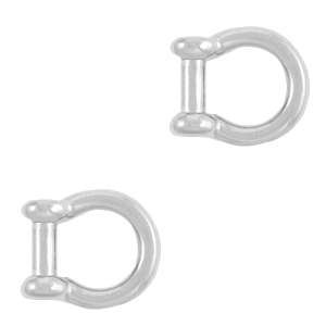 Ciondoli di metallo DQ distanziatore anello argento antico (privo di nichel)