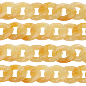 Catena in acrilico 22mm arancione ambra