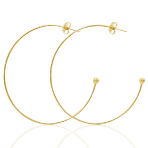 Orecchini in acciaio inossidabile a cerchio oro