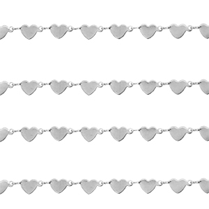 Componenti in acciaio inossidabile catena a rol&ograve; cuore argento