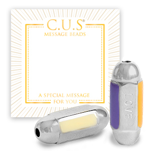 Message beads C.U.S&reg; per bigiotteria "love" argento (privo di nichel)