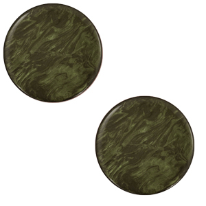 Cabochon Polaris Elements 12 mm piatto Lively verde militare
