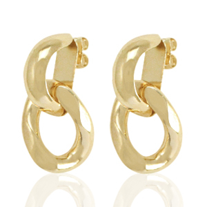 Metallo TQ in ottone orecchini oro