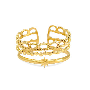 Anelli in acciaio inossidabile oro