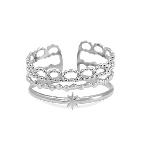 Anelli in acciaio inossidabile argento