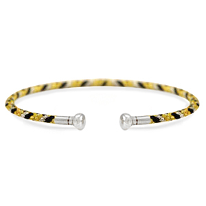 C.U.S&reg; bracciali bangle di gioielli giallo-nero-argento