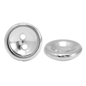 Perline di metallo DQ bottone 10mm argento antico (privo di nichel)