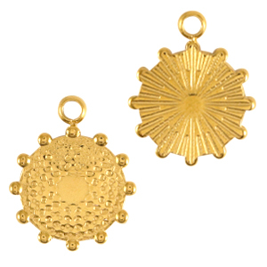 Ciondoli in acciaio inossidabile 13mm oro