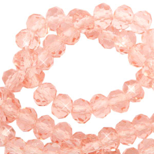 Perline sfaccettate 4x3mm rondella rosa spettacolare-effetto perlato