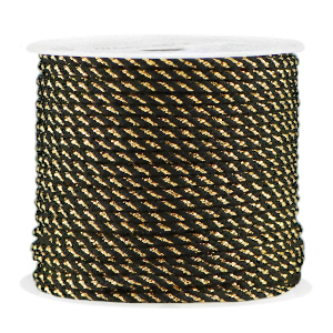Coda di topo a spirale 2mm oro-nero