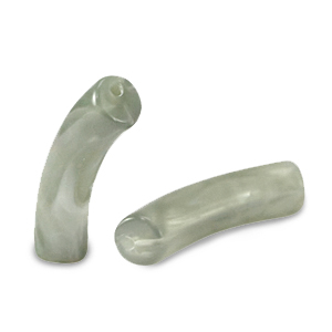 Perline in acrilico tubo marmo grigio beige