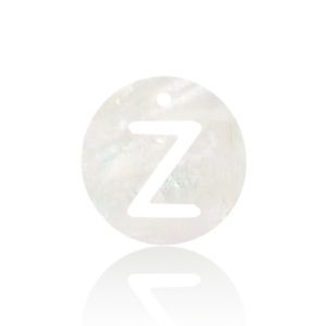 Pendenti di conchiglia prodotti speciali lettera Z bianco (colore naturale)