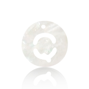 Pendenti di conchiglia prodotti speciali lettera Q bianco (colore naturale)