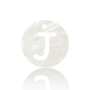 Pendenti di conchiglia prodotti speciali lettera J bianco (colore naturale)