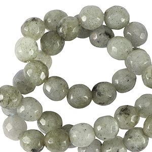 Perline in pietra naturale Labradorite 6mm sfaccettate effetto grigio Cliffside
