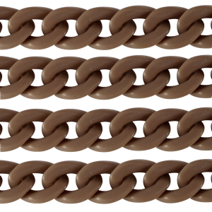 Catena in acrilico 29mm opaca marrone savana